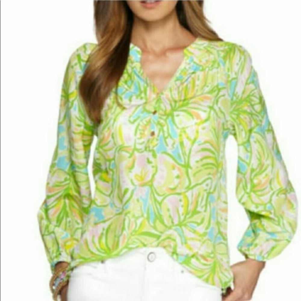 Lilly Pulitzer Elsa silk blouse